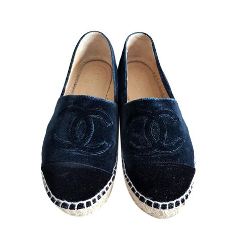 chanel blue suede espadrilles|chanel leather espadrilles.